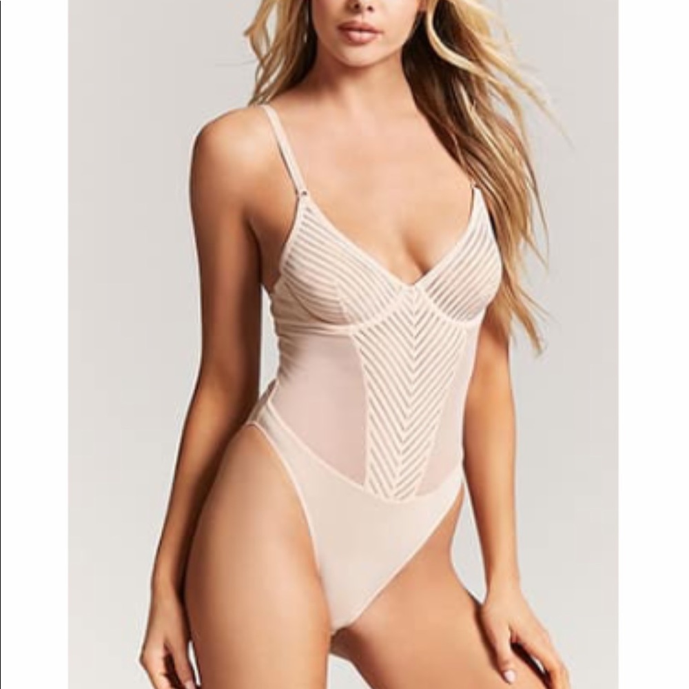 NWT Forever21 sheer mesh teddy
